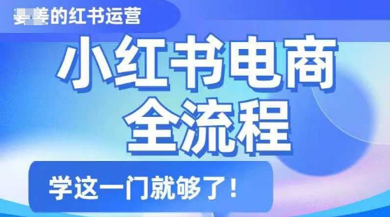 小红书电商全流程，精简易懂，从入门到精通，学这一门就够了_七九老刘教程资源分享